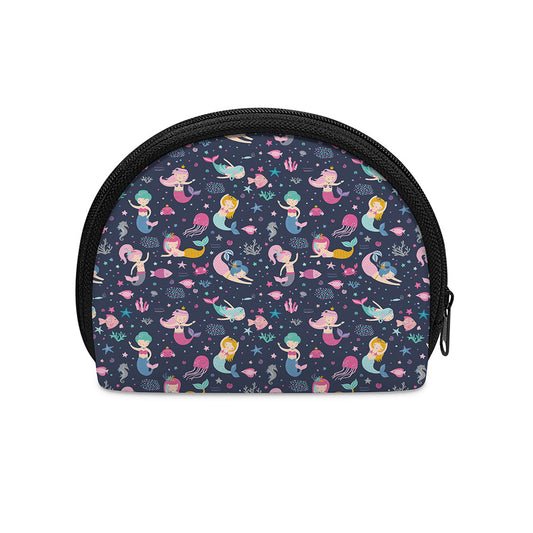 Mermaid Cartoon Pattern Print Coin Purse