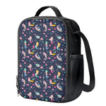 Mermaid Cartoon Pattern Print Crossbody Lunch Bag