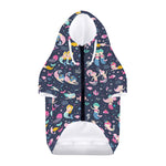 Mermaid Cartoon Pattern Print Dog Zip Up Hoodie