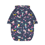 Mermaid Cartoon Pattern Print Dog Zip Up Hoodie