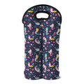 Mermaid Cartoon Pattern Print Double Neoprene Wine Tote
