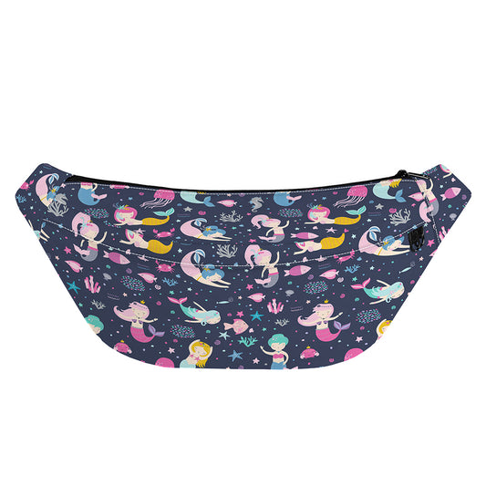 Mermaid Cartoon Pattern Print Fanny Pack
