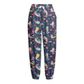 Mermaid Cartoon Pattern Print Fleece Lined Knit Pants