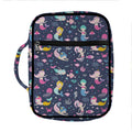 Mermaid Cartoon Pattern Print Front Pocket Bible Bag