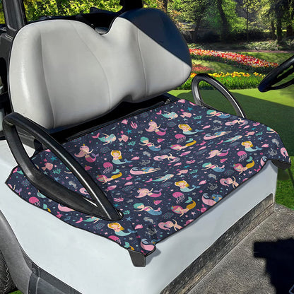 Mermaid Cartoon Pattern Print Golf Cart Seat Cover
