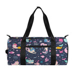 Mermaid Cartoon Pattern Print Gym Bag