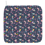 Mermaid Cartoon Pattern Print Hand Towel