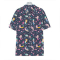 Mermaid Cartoon Pattern Print Hawaiian Shirt