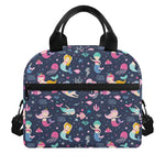 Mermaid Cartoon Pattern Print Insulated Lunch Bag