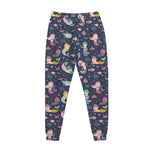 Mermaid Cartoon Pattern Print Jogger Pants