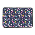 Mermaid Cartoon Pattern Print Kitchen Mat