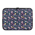 Mermaid Cartoon Pattern Print Laptop Sleeve
