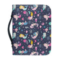 Mermaid Cartoon Pattern Print Leather Bible Cover