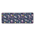 Mermaid Cartoon Pattern Print Long Kitchen Mat