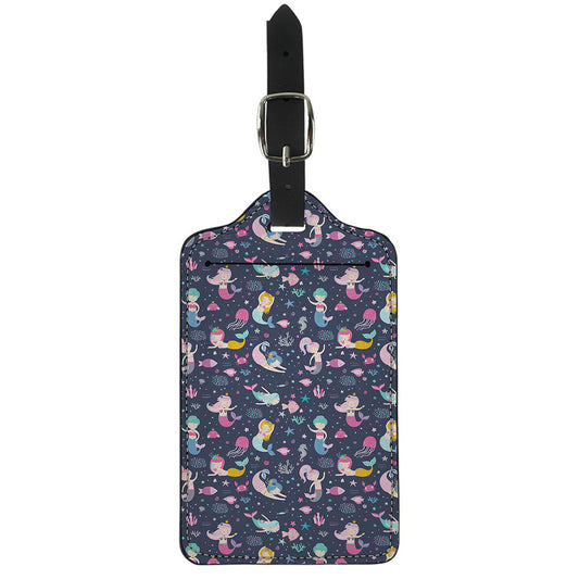 Mermaid Cartoon Pattern Print Luggage Tag