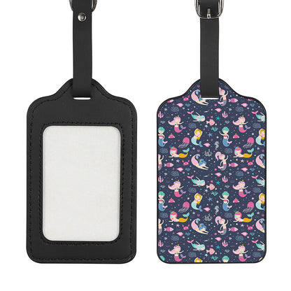 Mermaid Cartoon Pattern Print Luggage Tag