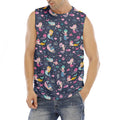 Mermaid Cartoon Pattern Print Men's Fitness Tank Top