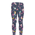 Mermaid Cartoon Pattern Print Men's Leggings