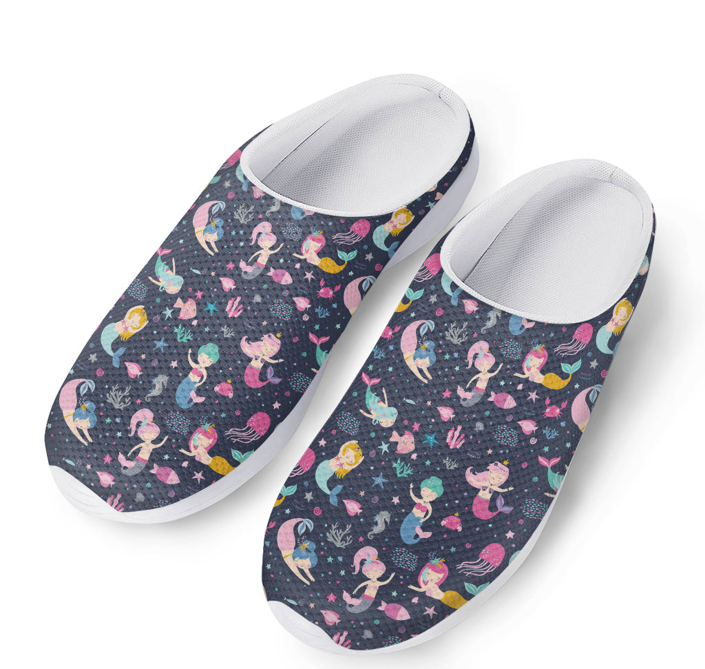 Mermaid Cartoon Pattern Print Mesh Casual Shoes