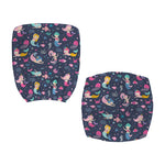 Mermaid Cartoon Pattern Print Office Chair Cover