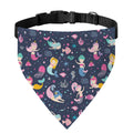 Mermaid Cartoon Pattern Print Over The Collar Dog Bandana