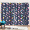 Mermaid Cartoon Pattern Print Pencil Pleat Curtains