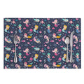 Mermaid Cartoon Pattern Print Placemat