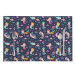 Mermaid Cartoon Pattern Print Placemat