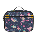 Mermaid Cartoon Pattern Print Portable Lunch Bag