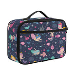 Mermaid Cartoon Pattern Print Portable Lunch Bag