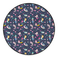 Mermaid Cartoon Pattern Print Round Floor Mat
