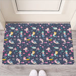 Mermaid Cartoon Pattern Print Rubber Doormat