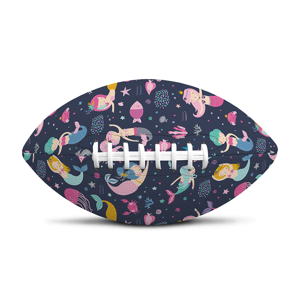 Mermaid Cartoon Pattern Print Rugby Ball