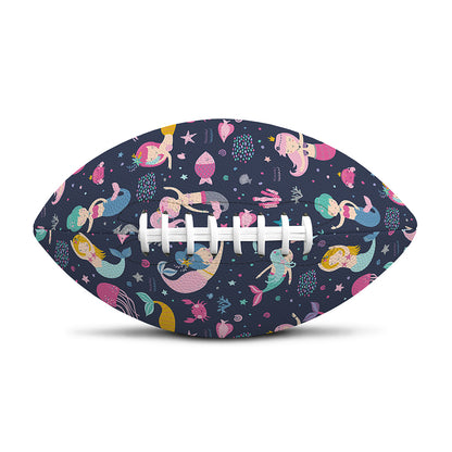 Mermaid Cartoon Pattern Print Rugby Ball