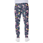 Mermaid Cartoon Pattern Print Scuba Joggers