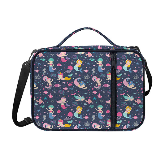 Mermaid Cartoon Pattern Print Shoulder Strap Bible Bag