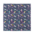 Mermaid Cartoon Pattern Print Silk Bandana