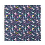 Mermaid Cartoon Pattern Print Silk Bandana