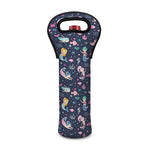 Mermaid Cartoon Pattern Print Single Neoprene Wine Tote
