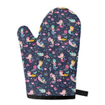 Mermaid Cartoon Pattern Print Single Oven Mitt