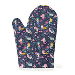 Mermaid Cartoon Pattern Print Single Oven Mitt
