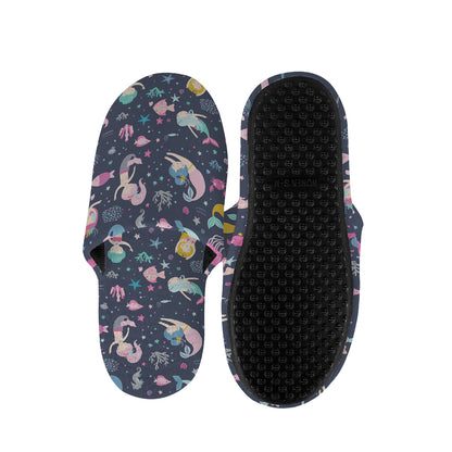 Mermaid Cartoon Pattern Print Slippers