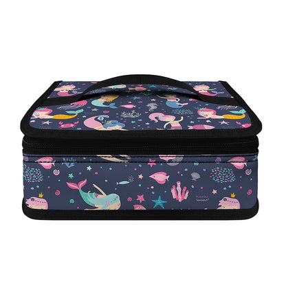Mermaid Cartoon Pattern Print Small Lunch Bag
