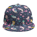 Mermaid Cartoon Pattern Print Snapback Cap