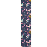 Mermaid Cartoon Pattern Print Table Runner