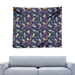 Mermaid Cartoon Pattern Print Tapestry