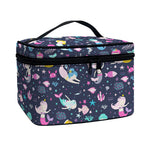 Mermaid Cartoon Pattern Print Travel Makeup Bag