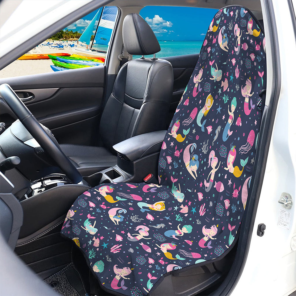 Mermaid Cartoon Pattern Print Waterproof Car Seat Cover