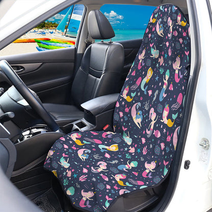 Mermaid Cartoon Pattern Print Waterproof Car Seat Cover