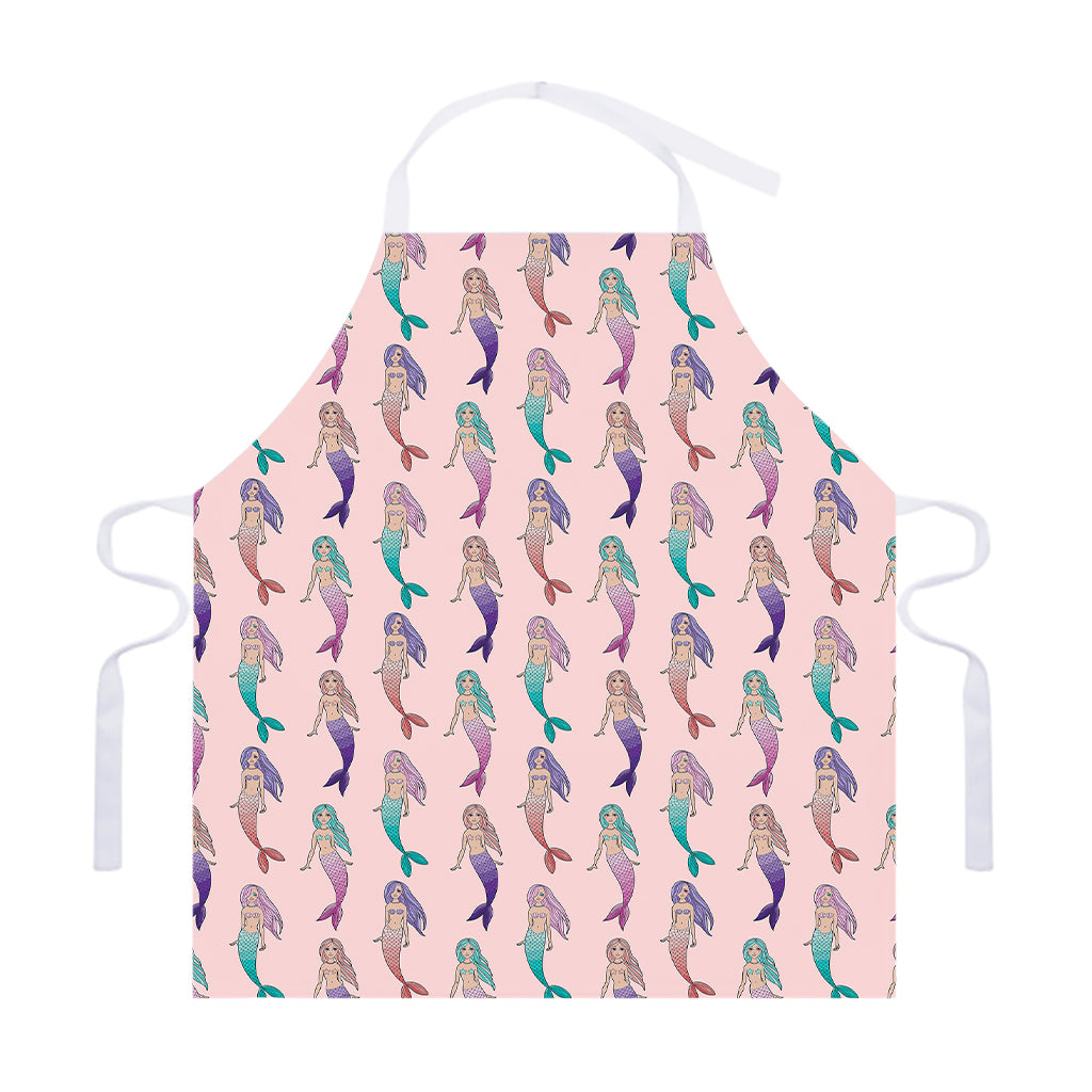 Mermaid Girls Pattern Print Adjustable Apron